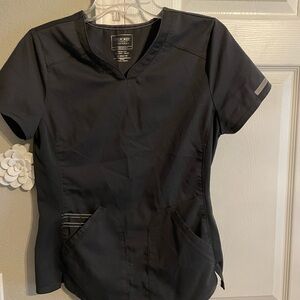 Cherokee Charcoal Grey Scrub Top